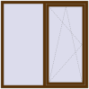 Ціноутворення Вікна 1500x1500 мм REHAU Euro 70 WALNUT ззовні