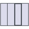 Ціноутворення Вікна 3000x2400 мм REHAU SYNEGO MD ANTHRACITE_GREY_STRUKTURAL з двох сторін