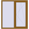Ціноутворення Вікна 1300x1400 мм REHAU Euro 60 LIGHT_OAK з двох сторін