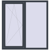 Ціноутворення Вікна 1350x1430 мм REHAU SYNEGO MD ANTHRACITE_GREY_STRUKTURAL з двох сторін