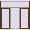 Ціноутворення Вікна 2050x2000 мм REHAU Euro 70 WALNUT ззовні