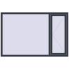 Ціноутворення Вікна 1800x1180 мм REHAU Euro 60 ANTHRACITE_GREY_STRUKTURAL з двох сторін