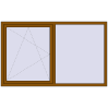 Ціноутворення Вікна 1970x1200 мм REHAU Euro 70 GOLDEN OAK з двох сторін