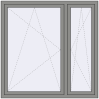 Ціноутворення Вікна 1500x1500 мм Altest Pony 375 RAL 9007 Grey aluminium з двох сторін