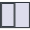 Ціноутворення Вікна 1470x1350 мм REHAU Euro 70 ANTHRACITE_GREY_STRUKTURAL ззовні