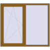 Ціноутворення Вікна 1600x1400 мм REHAU Euro 60 LIGHT_OAK з двох сторін