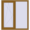 Ціноутворення Вікна 1200x1300 мм REHAU Euro 70 LIGHT_OAK ззовні