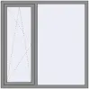 Ціноутворення Вікна 1500x1500 мм Altest Pony 375 RAL 9007 Grey aluminium з двох сторін