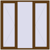 Ціноутворення Вікна 1800x1800 мм REHAU Euro 60 WALNUT з двох сторін
