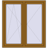 Ціноутворення Вікна 1200x1300 мм REHAU Euro 70 LIGHT_OAK ззовні