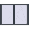 Ціноутворення Вікна 2000x1500 мм REHAU Euro 70 ANTHRACITE_GREY_STRUKTURAL з двох сторін