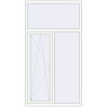 Ціноутворення Вікна 1150x2150 мм REHAU Euro 60 Білий (RAL 9016) з двох сторін