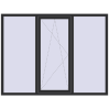 Ціноутворення Вікна 2050x1560 мм REHAU Euro 70 ANTHRACITE_GREY_GLATT з двох сторін