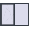 Ціноутворення Вікна 2000x1600 мм REHAU Euro 70 ANTHRACITE_GREY_STRUKTURAL з двох сторін