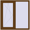 Ціноутворення Вікна 1127x1134 мм REHAU Euro 70 WALNUT з двох сторін