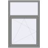 Ціноутворення Вікна 1000x1500 мм Altest Pony 375 RAL 9007 Grey aluminium з двох сторін