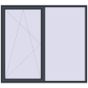 Ціноутворення Вікна 2000x1800 мм REHAU Euro 70 ANTHRACITE_GREY_STRUKTURAL з двох сторін