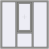 Ціноутворення Вікна 1500x1500 мм Altest Pony 375 RAL 9007 Grey aluminium з двох сторін