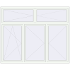 Ціноутворення Вікна 2450x2010 мм REHAU Brillant-Design Білий (RAL 9016) з двох сторін
