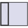 Ціноутворення Вікна 2300x2000 мм REHAU Euro 70 ANTHRACITE_GREY_GLATT з двох сторін