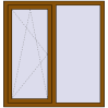 Ціноутворення Вікна 1240x1320 мм REHAU Euro 70 GOLDEN OAK з двох сторін