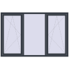 Ціноутворення Вікна 2070x1350 мм REHAU Euro 70 ANTHRACITE_GREY_STRUKTURAL з двох сторін