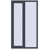 Ціноутворення Вікна 1000x1800 мм REHAU Euro 60 ANTHRACITE_GREY_STRUKTURAL ззовні