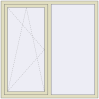 Ціноутворення Вікна 1500x1500 мм REHAU Euro 70 PEARL_WHITE_BEIGE_52L-2 з двох сторін