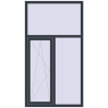 Ціноутворення Вікна 1100x2000 мм REHAU Euro 60 ANTHRACITE_GREY_STRUKTURAL з двох сторін