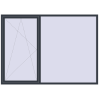 Ціноутворення Вікна 2500x1800 мм REHAU Euro 70 ANTHRACITE_GREY_STRUKTURAL з двох сторін