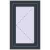 Ціноутворення Вікна 500x800 мм REHAU Euro 60 ANTHRACITE_GREY_STRUKTURAL з двох сторін
