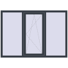 Ціноутворення Вікна 1700x1200 мм REHAU Euro 60 ANTHRACITE_GREY_STRUKTURAL з двох сторін