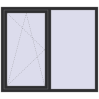 Ціноутворення Вікна 1600x1400 мм REHAU SYNEGO MD ANTHRACITE_GREY_GLATT з двох сторін