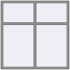 Ціноутворення Вікна 1500x1500 мм Altest Pony 375 RAL 9007 Grey aluminium з двох сторін