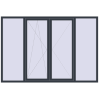Ціноутворення Вікна 2500x1700 мм REHAU Euro 60 ANTHRACITE_GREY_STRUKTURAL з двох сторін