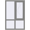 Ціноутворення Вікна 1000x1500 мм Altest Pony 375 RAL 9007 Grey aluminium з двох сторін