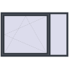 Ціноутворення Вікна 1800x1180 мм REHAU Euro 60 ANTHRACITE_GREY_STRUKTURAL з двох сторін