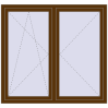 Ціноутворення Вікна 1450x1400 мм REHAU SYNEGO MD WALNUT з двох сторін