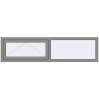 Ціноутворення Вікна 2000x500 мм Altest Pony 375 RAL 9007 Grey aluminium з двох сторін