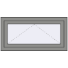 Ціноутворення Вікна 1000x500 мм Altest Pony 375 RAL 9007 Grey aluminium з двох сторін