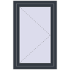 Ціноутворення Вікна 700x1100 мм REHAU Euro 60 ANTHRACITE_GREY_STRUKTURAL з двох сторін