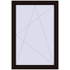 Ціноутворення Вікна 1090x1600 мм REHAU Euro 70 BLACK_BROWN з двох сторін