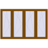 Ціноутворення Вікна 2400x1520 мм REHAU Euro 60 GOLDEN OAK ззовні