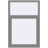 Ціноутворення Вікна 1000x1500 мм Altest Pony 375 RAL 9007 Grey aluminium з двох сторін