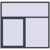 Ціноутворення Вікна 1950x1850 мм REHAU Euro 70 ANTHRACITE_GREY_STRUKTURAL з двох сторін