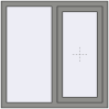 Ціноутворення Вікна 1000x1000 мм Altest Pony 375 RAL 9007 Grey aluminium з двох сторін