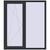 Ціноутворення Вікна 1300x1500 мм REHAU Euro 60 RAL 9017 Traffic black з двох сторін
