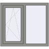 Ціноутворення Вікна 1000x900 мм Altest Pony 375 RAL 9007 Grey aluminium з двох сторін