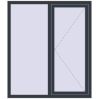 Ціноутворення Вікна 1300x1500 мм REHAU Euro 70 ANTHRACITE_GREY_STRUKTURAL з двох сторін