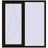 Ціноутворення Вікна 1400x1500 мм REHAU Euro 60 BLACK_BROWN ззовні